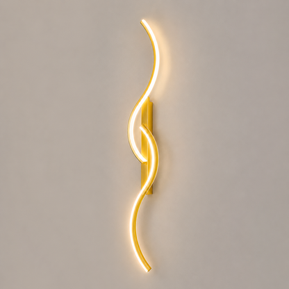 Geschwungene LED-Wandleuchte – Modernes Wellendesign – Produktansicht 1