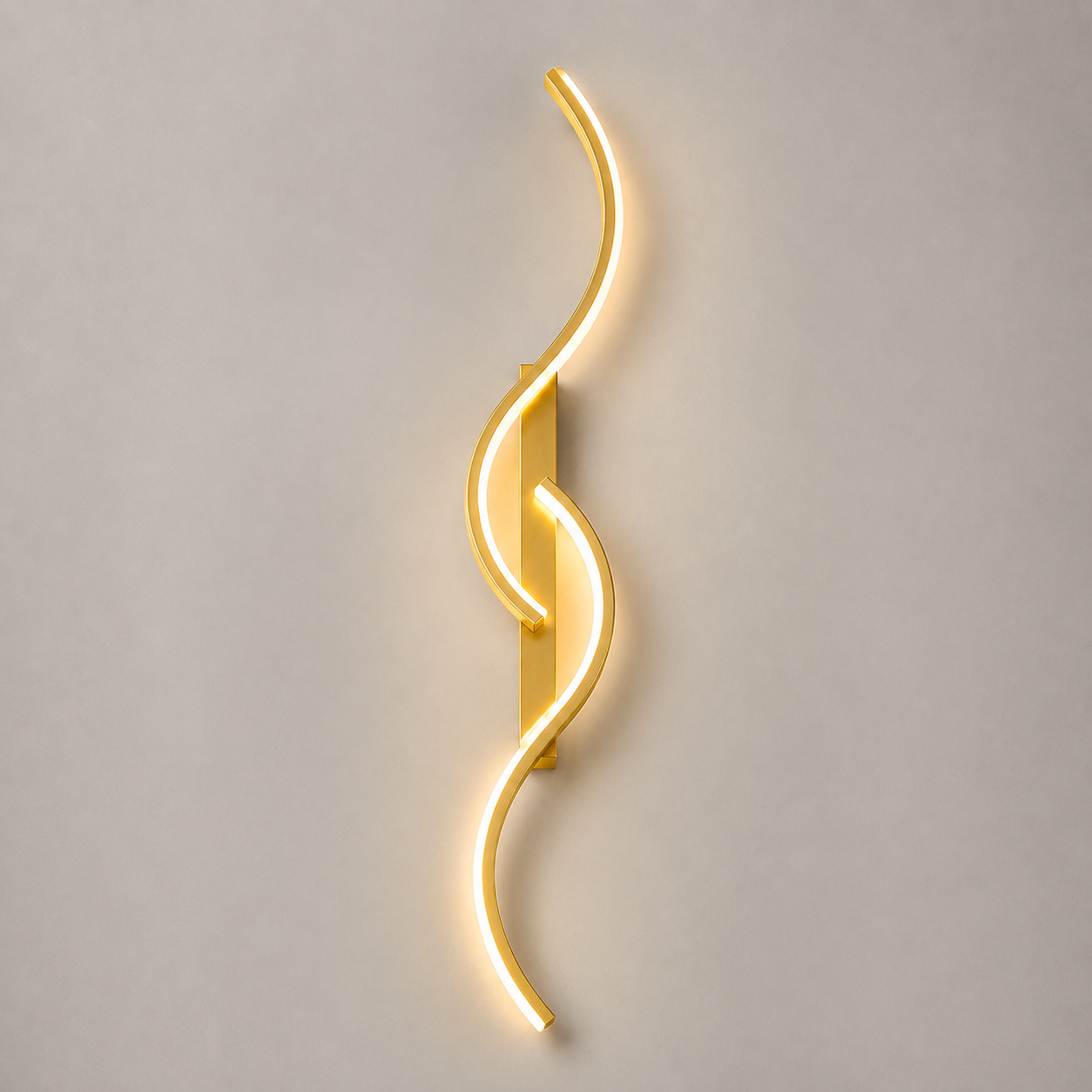Geschwungene LED-Wandleuchte – Modernes Wellendesign – Produktansicht 2