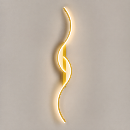 Geschwungene LED-Wandleuchte – Modernes Wellendesign – Produktansicht 3