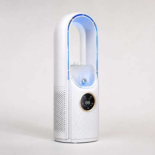 Flügelloser Turmventilator mit Wassertank – Produktansicht 1