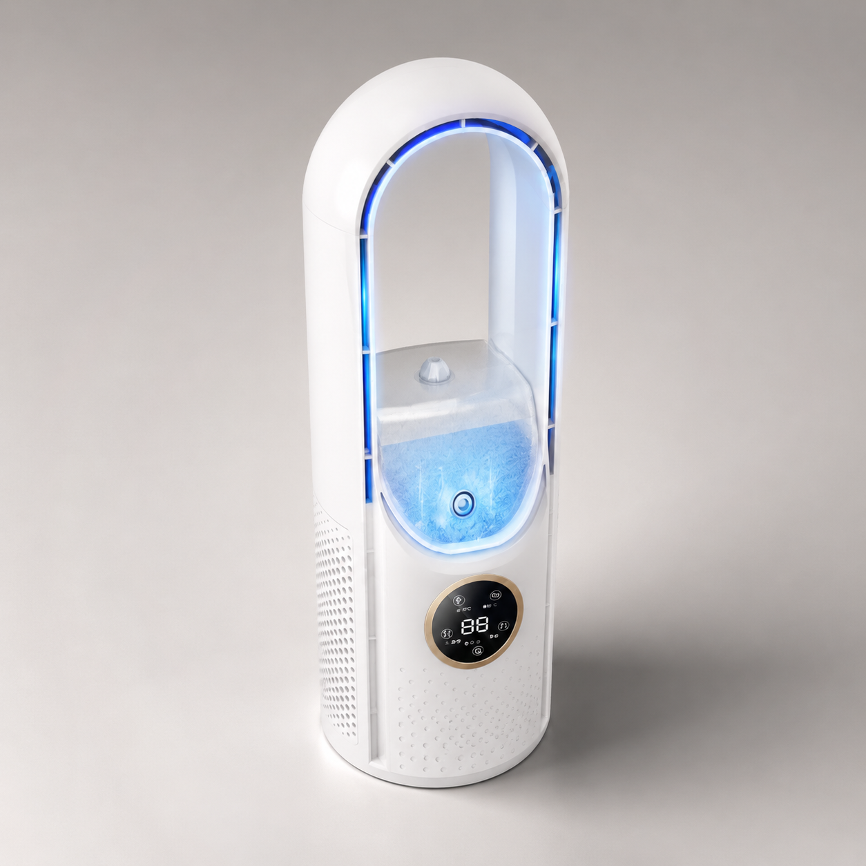 Flügelloser Turmventilator mit Wassertank – Produktansicht 2