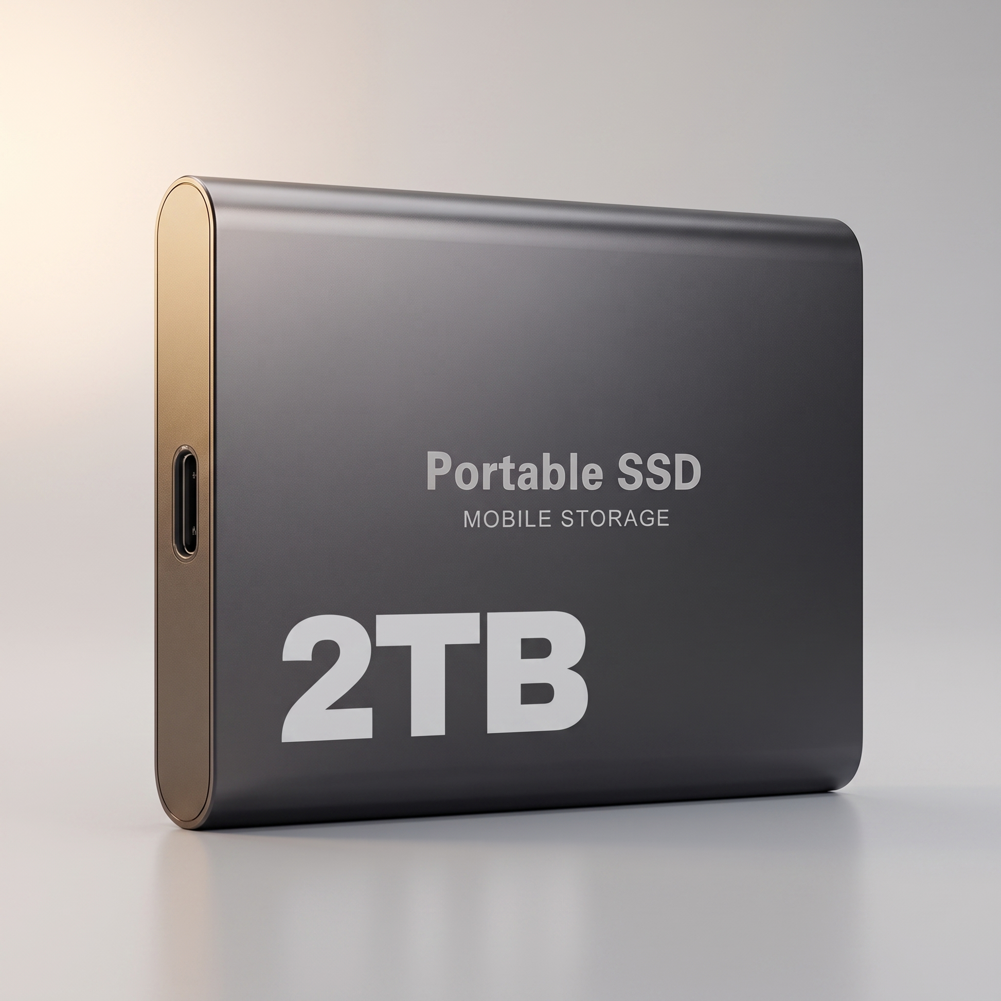 USB-C portable SSD angled
