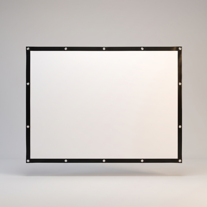 Portable 120 inch projector screen front