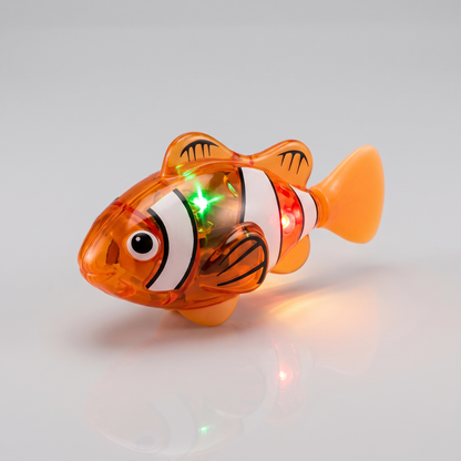 LED floating fish bath toy angled