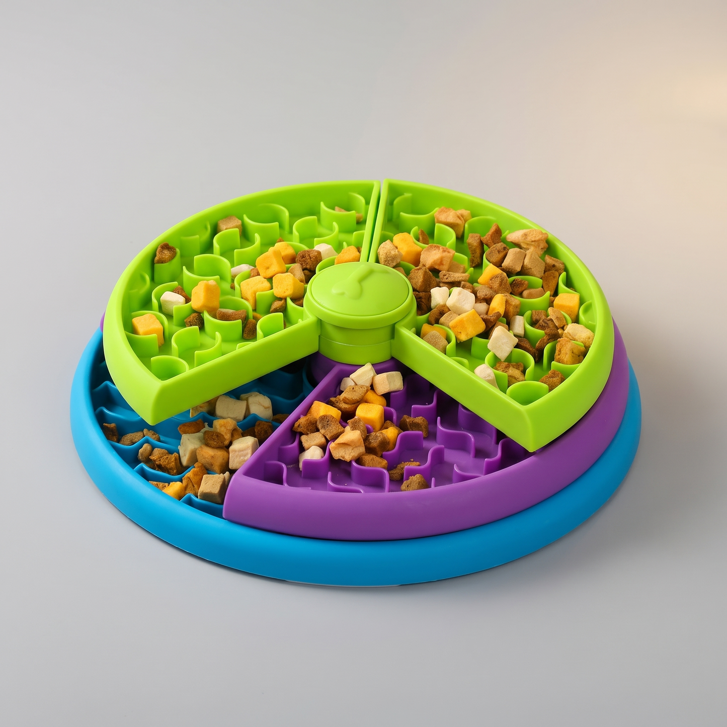 Slow feeder dog bowl angled